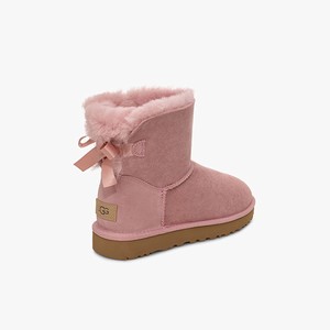 Ugg Mini Bailey Bow II Women Classic Boots Pink (9674PETBO)